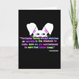 見るよ、イースターバニー　バーチカルグリーティングカード カード