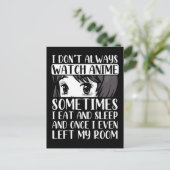 見るアニメオタクガール日本の漫画マンガファン ポストカード (スタンド正面)