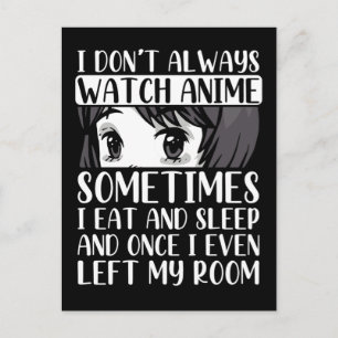 見るアニメオタクガール日本の漫画マンガファン ポストカード