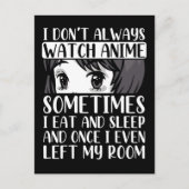 見るアニメオタクガール日本の漫画マンガファン ポストカード (正面)