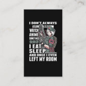 見るアニメ愛好家オタク日本の漫画マンガファン 名刺 (正面)