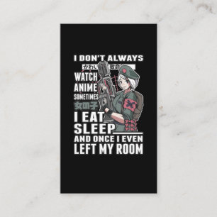 見るアニメ愛好家オタク日本の漫画マンガファン 名刺