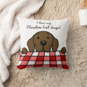 見るチョコレートラブラドール台所 クッション (ブランケット)