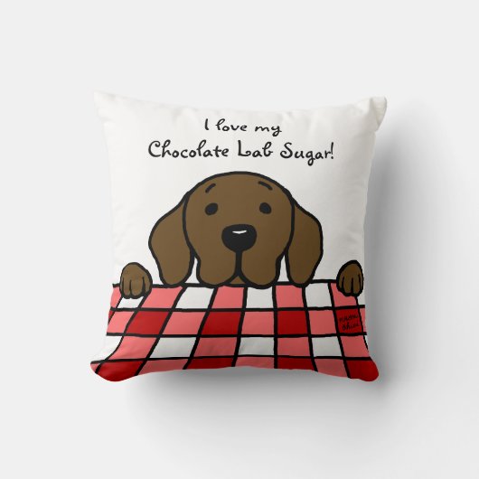 見るチョコレートラブラドール台所 クッション (正面)