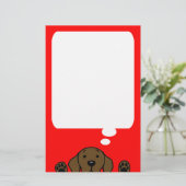 見るチョコレートラブラドール 便箋 (スタンド正面)