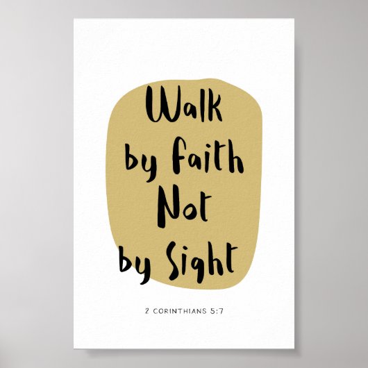 見るポスターではなく信仰によって歩く ポスター (正面)