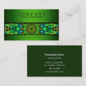 見るモダン曼荼羅の緑 名刺 (正面/裏面)