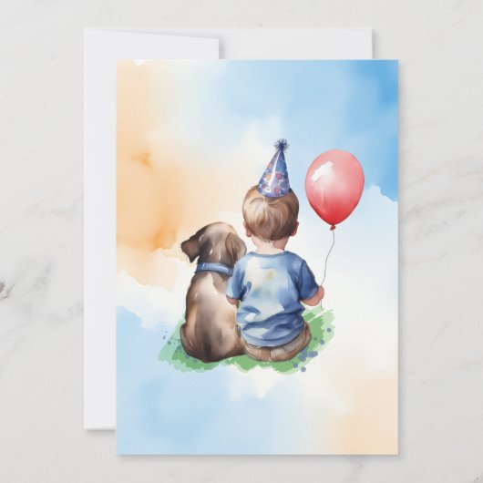 見る人1 | 男子の誕生パーティー 招待状 (裏面)