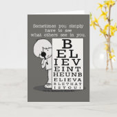 見る信じことは目の図 カード (黄色い花)