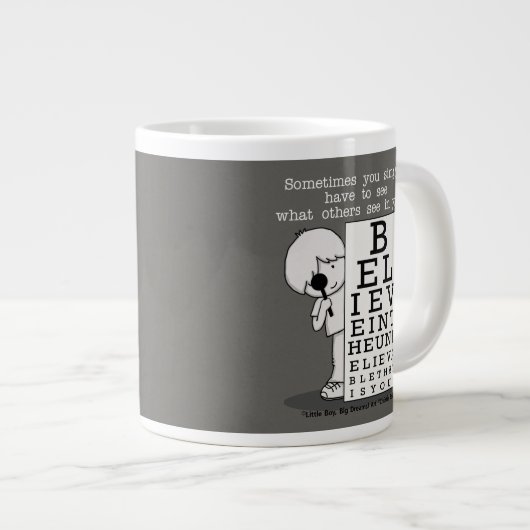 見る信じことは目の図 ジャンボコーヒーマグカップ (正面右)