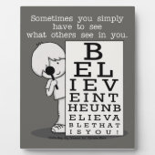 見る信じことは目の図 フォトプラーク (正面)