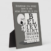 見る信じことは目の図 フォトプラーク (側面)