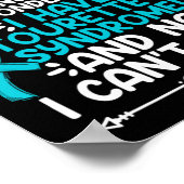 見る必要なしティール(緑がかった色)リボントゥレット症候群Awa ポスター (角)