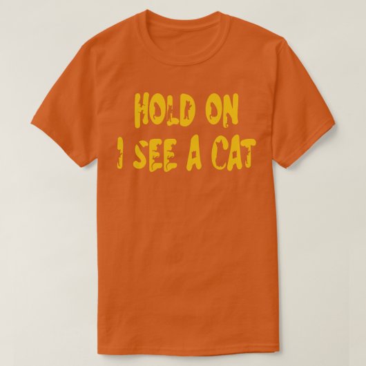 見る猫の人のおもしろい猫好き1 Tシャツ (デザイン正面)