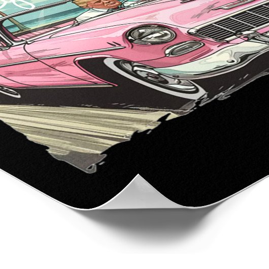 見る私は彼らがトランプおもしろいピンク2024を嫌って勝つ ポスター (角)