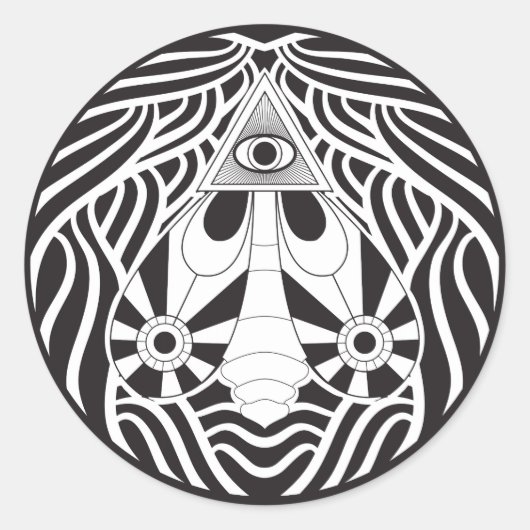 見る蛾 ラウンドシール (正面)