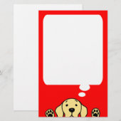 見る黄色いラブラドール 便箋 (正面/裏面)