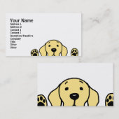 見る黄色いラブラドール 名刺 (正面/裏面)