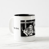 "見る"アンジーの芸術はマグに斑点を付けます ツートーンマグカップ (正面左)