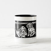 "見る"アンジーの芸術はマグに斑点を付けます ツートーンマグカップ (中央)