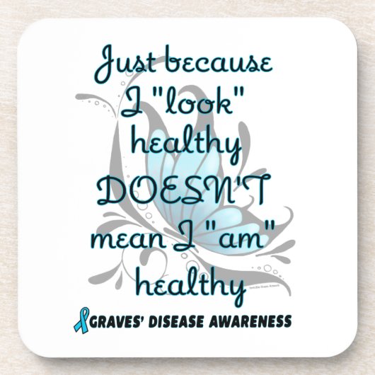 「見る」健康と蝶…墓参り コースター (正面)