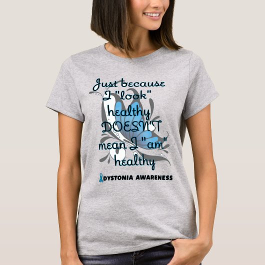 "見る"健康/蝶…ジストニア Tシャツ (正面)