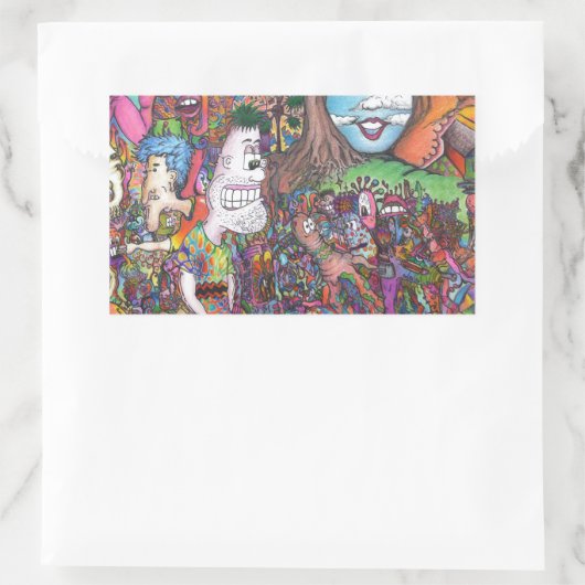 見る 長方形シール (バッグ)