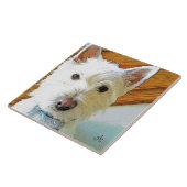 見るWestie犬の顔 タイル (側面)