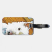 見るWestie犬の顔 ラゲッジタグ (裏面横)