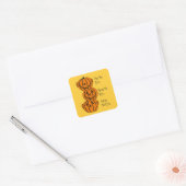 見ろ見ろ聞け話ない悪いカボチャ スクエアシール (封筒)