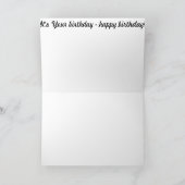 見ろ！この猫はハッピーバースデーを！ カード (内部)