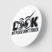 見ろ、しかし、Touch ラウンド壁時計 (傾斜)