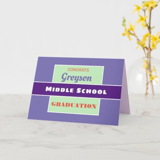 見ろ！カスタム中学校卒業カード！ カード (黄色い花)