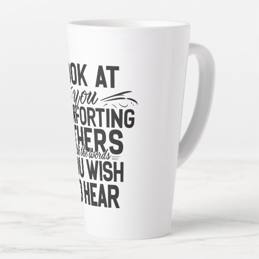 見ろ カフェラテマグ (右アングル)