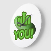 見ろ！...グリーンスカッシュ（冬瓜） ラージ壁時計 (傾斜)