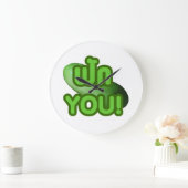 見ろ！...グリーンスカッシュ（冬瓜） ラージ壁時計 (ホーム)