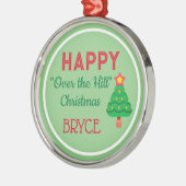 見ろ！丘の上のクリスマスの飾り メタルオーナメント (左)