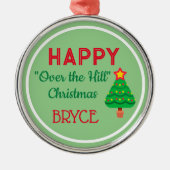 見ろ！丘の上のクリスマスの飾り メタルオーナメント (正面)