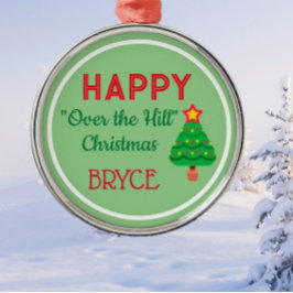 見ろ！丘の上のクリスマスの飾り メタルオーナメント