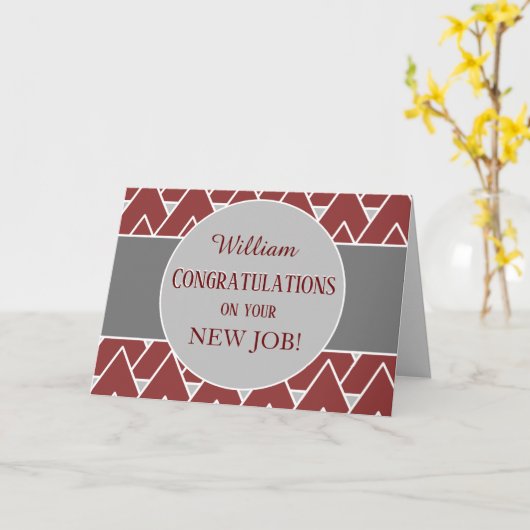 見ろ！新しいカスタムジョブカードのおめでとう カード (黄色い花)