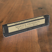 見ろ!最も幸せな退職者の名前のプレート。ギフト素晴らし!デ デスクネームプレート (側面)