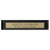 見ろ!最も幸せな退職者の名前のプレート。ギフト素晴らし!デ デスクネームプレート (正面)