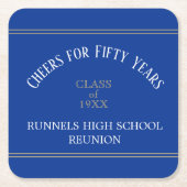 見ろ！第50期クラス懇親会パーティーコースター スクエアペーパーコースター (正面)