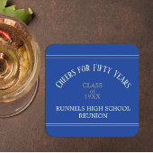 見ろ！第50期クラス懇親会パーティーコースター スクエアペーパーコースター