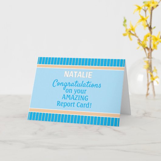 見ろ！素晴らしいレポートカードおめでとう! カード (黄色い花)