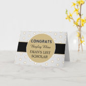 見ろ！DEAN'S LISTの学者おめでとうカード カード (黄色い花)