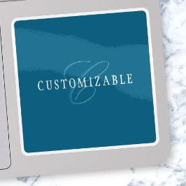 見エレガントたモノグラム | オーシャンブルー シール