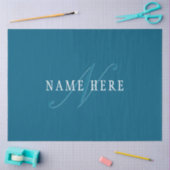 見エレガントたモノグラム | オーシャンブルー 薄葉紙 (クラフト)