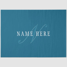 見エレガントたモノグラム | オーシャンブルー 薄葉紙