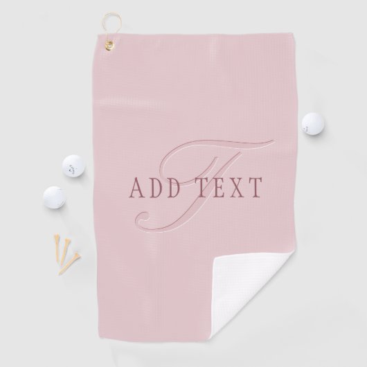 見エレガントたモノグラム | ローズゴールド ゴルフタオル (インサイチュ)